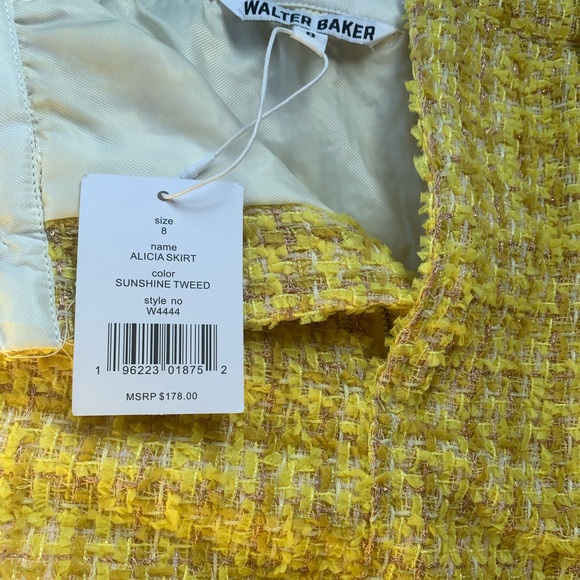 NWT Walter Baker tweed mini skirt size 8 - Picture 5 of 5